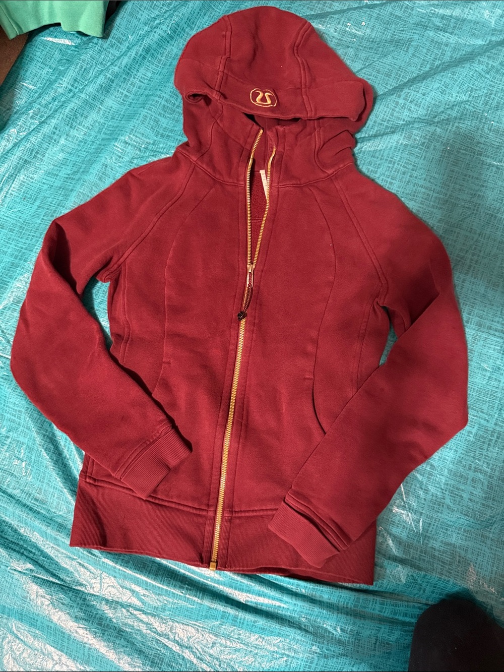 lululemon athletic Maroon Zip-Up Hoodie